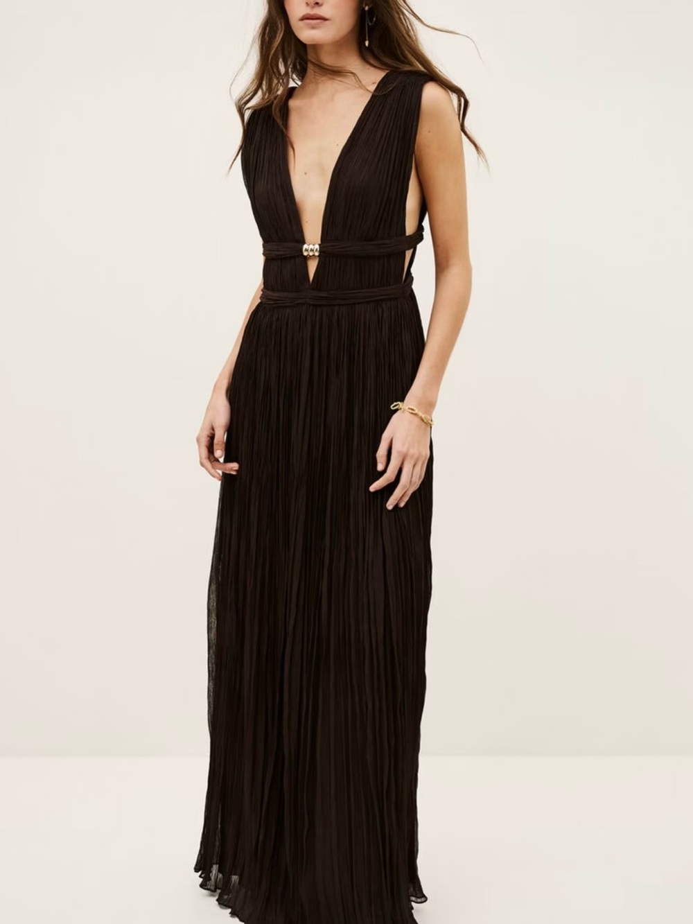Ba&Sh Maxi Dress Tania Brown EU 2